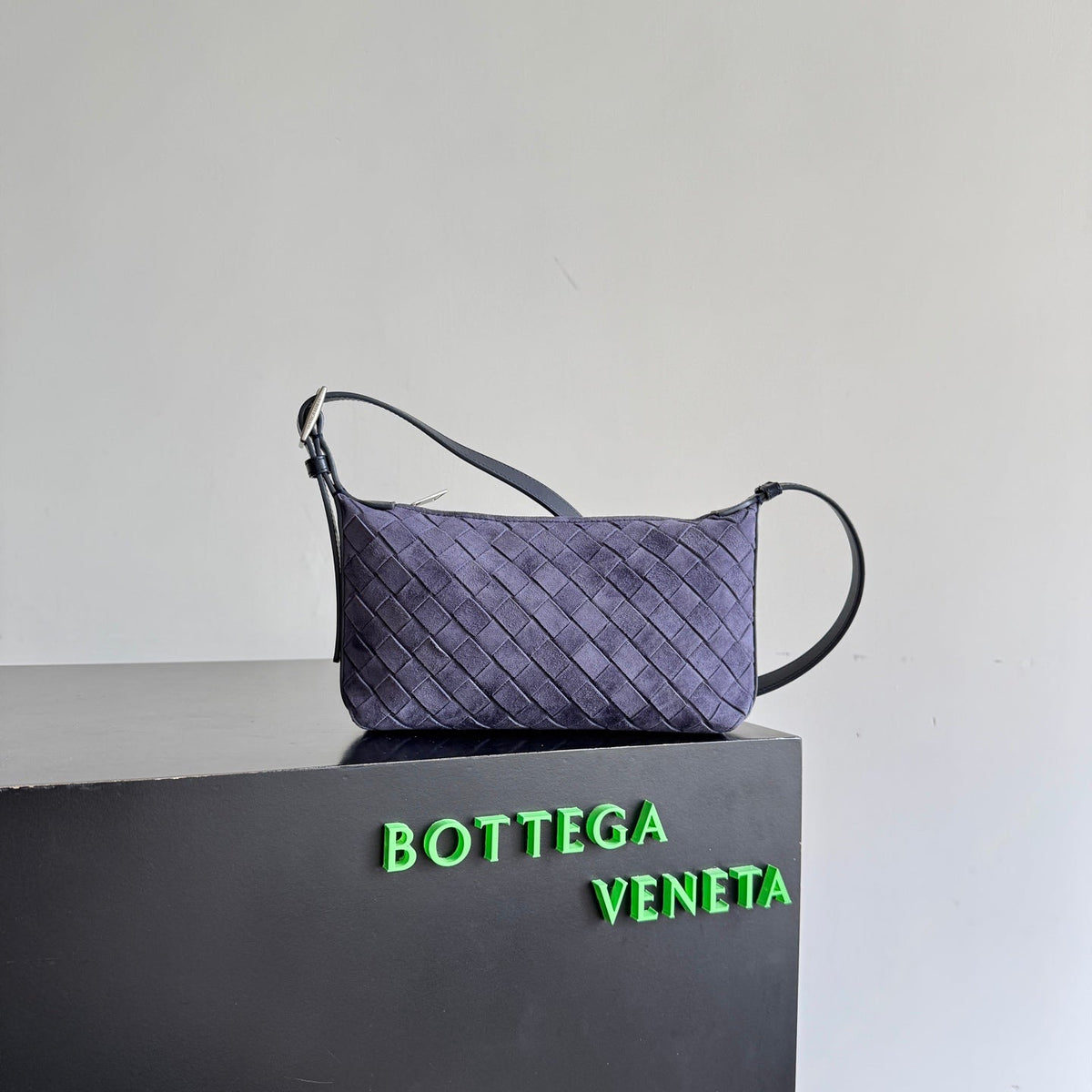 BV Traveler Phone Pouch Purple Intrecciato Suede