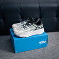 HOKA "White/Green" Low-Top Mesh Lifestyle Sneakers