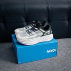 HOKA "White/Green" Low-Top Mesh Lifestyle Sneakers