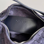 BV Traveler Phone Pouch Purple Intrecciato Suede