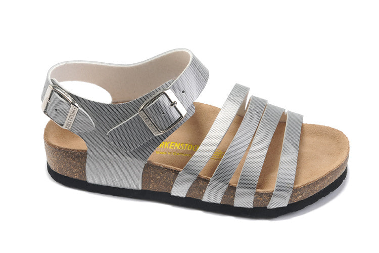 Birkenstock Salinas Sandal Silver Textured