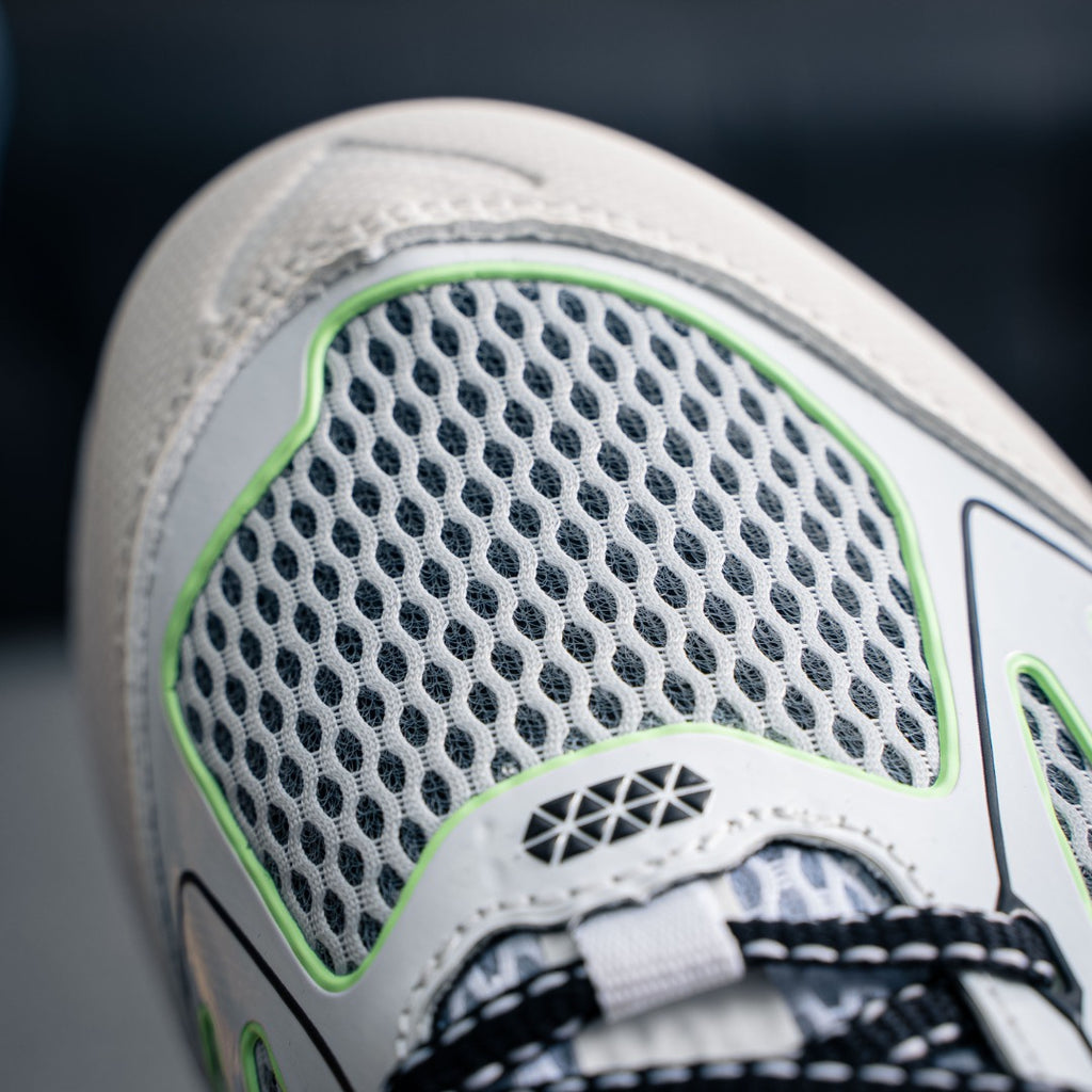 HOKA "White/Green" Low-Top Mesh Lifestyle Sneakers