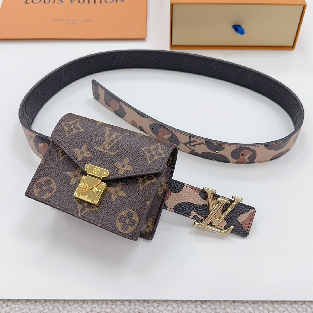 Lv Metis Belt Bag 30 Camo Pattern Brown Monogram