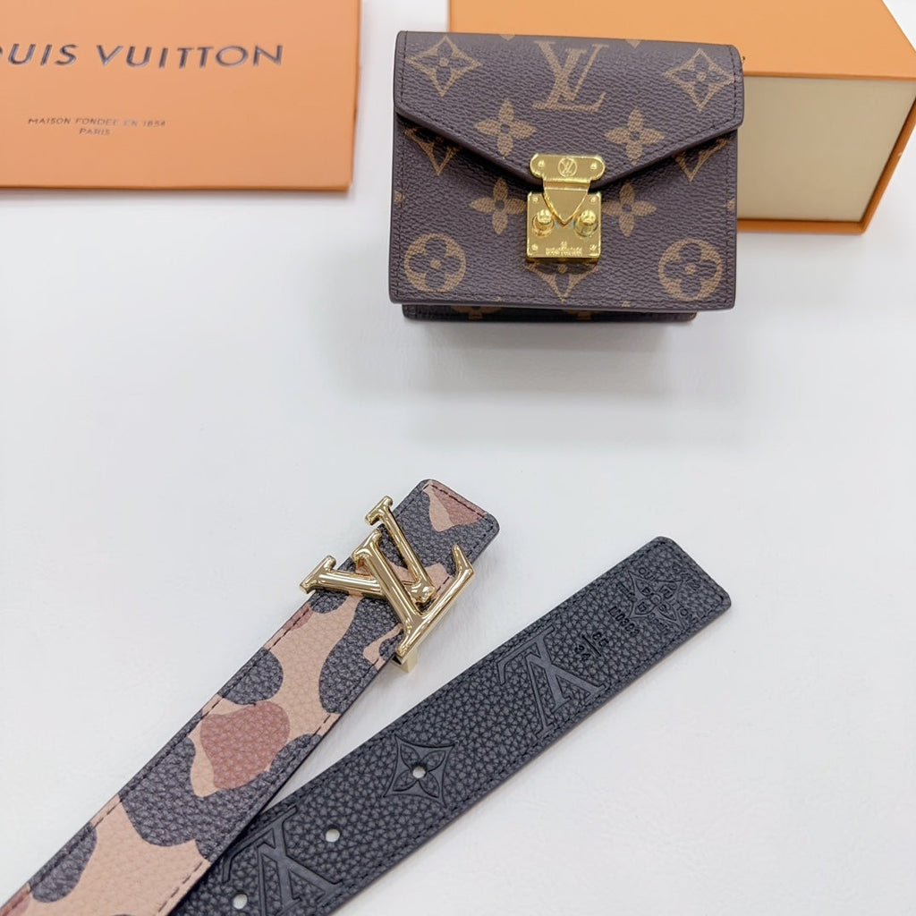 Lv Metis Belt Bag 30 Camo Pattern Brown Monogram