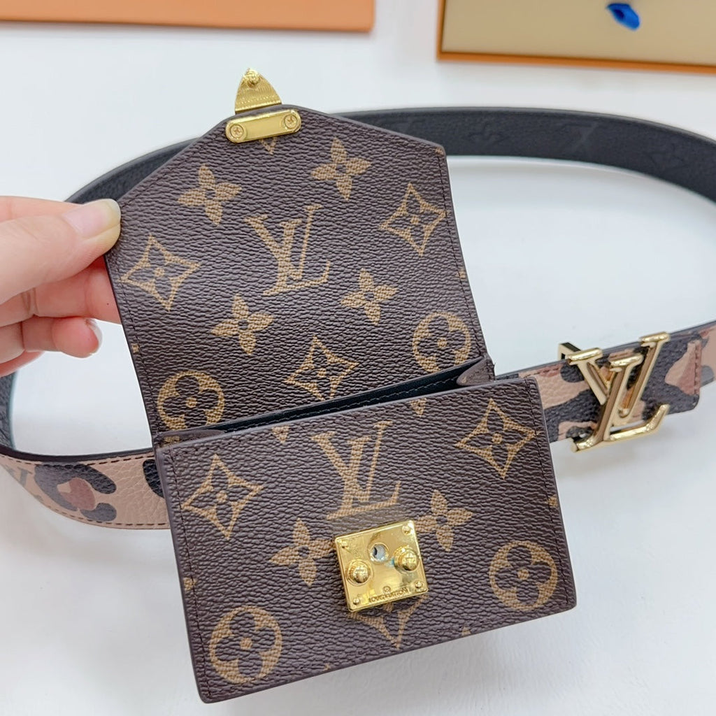 Lv Metis Belt Bag 30 Camo Pattern Brown Monogram