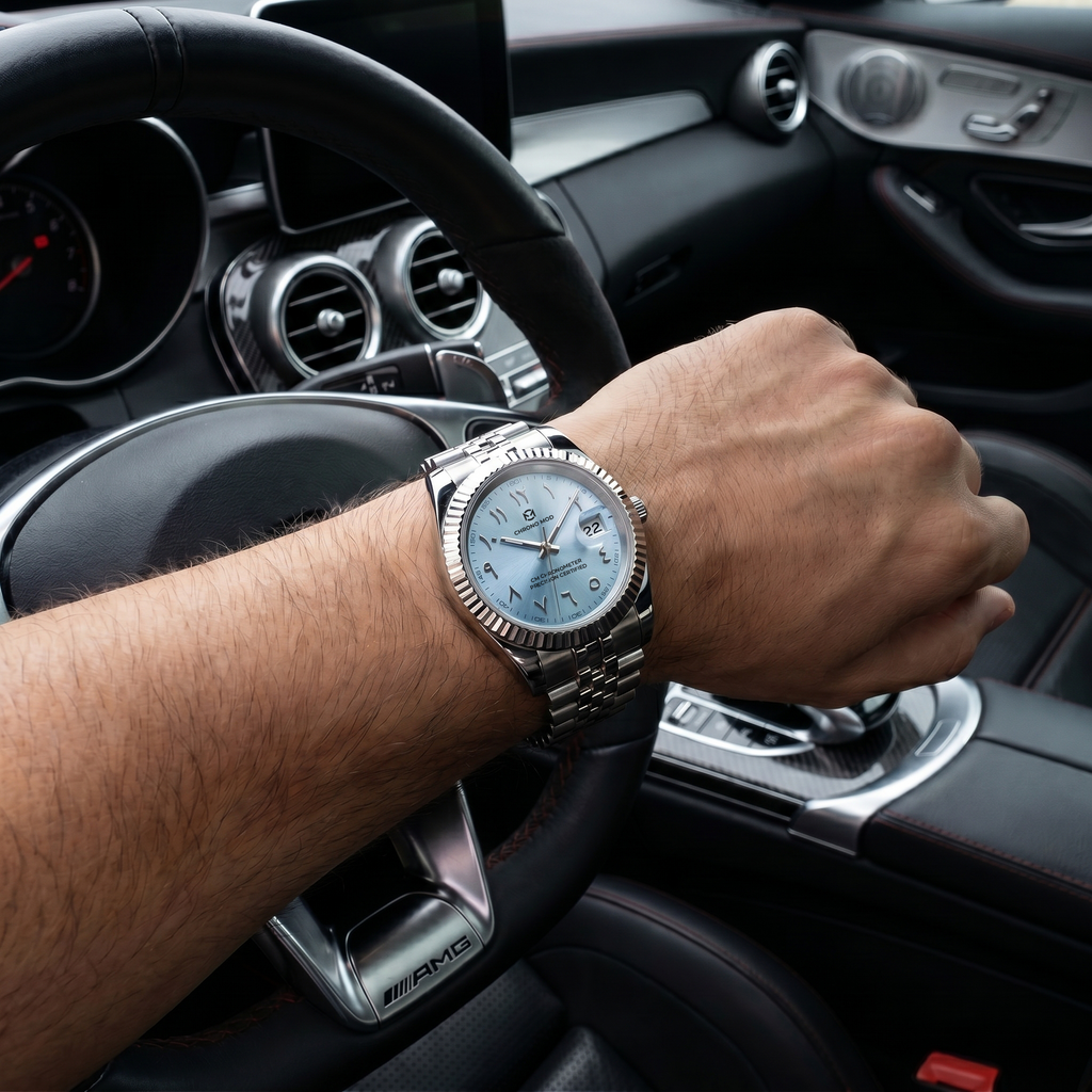 Classic Date – Light Blue Arabic Dial Chronometer