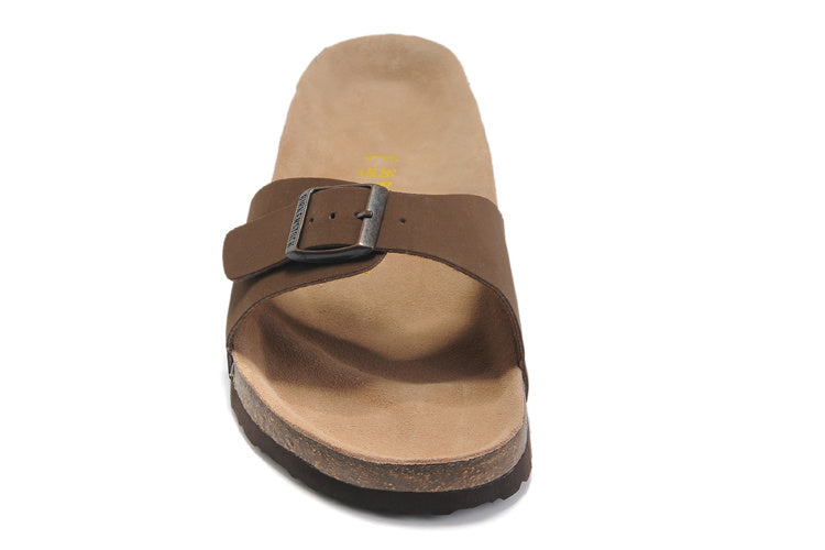 Birkenstock Madrid Slide Sandal Brown Suede