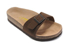 Birkenstock Madrid Slide Sandal Brown Suede