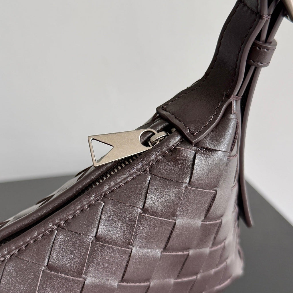 BV Traveler Phone Pouch Coffee Intrecciato Calfskin