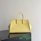 BV Barbara Tote Bag Light Yellow Intrecciato Leather