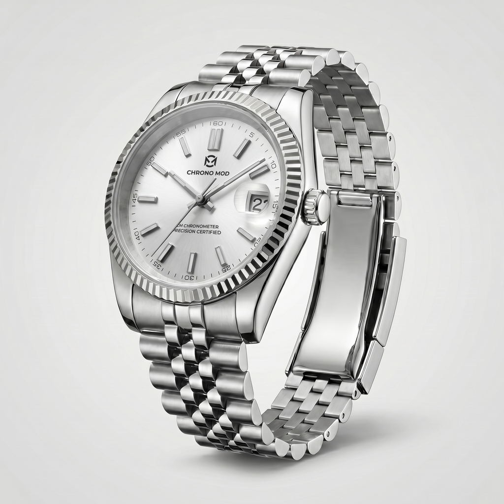 Classic Date – White Sunburst Dial