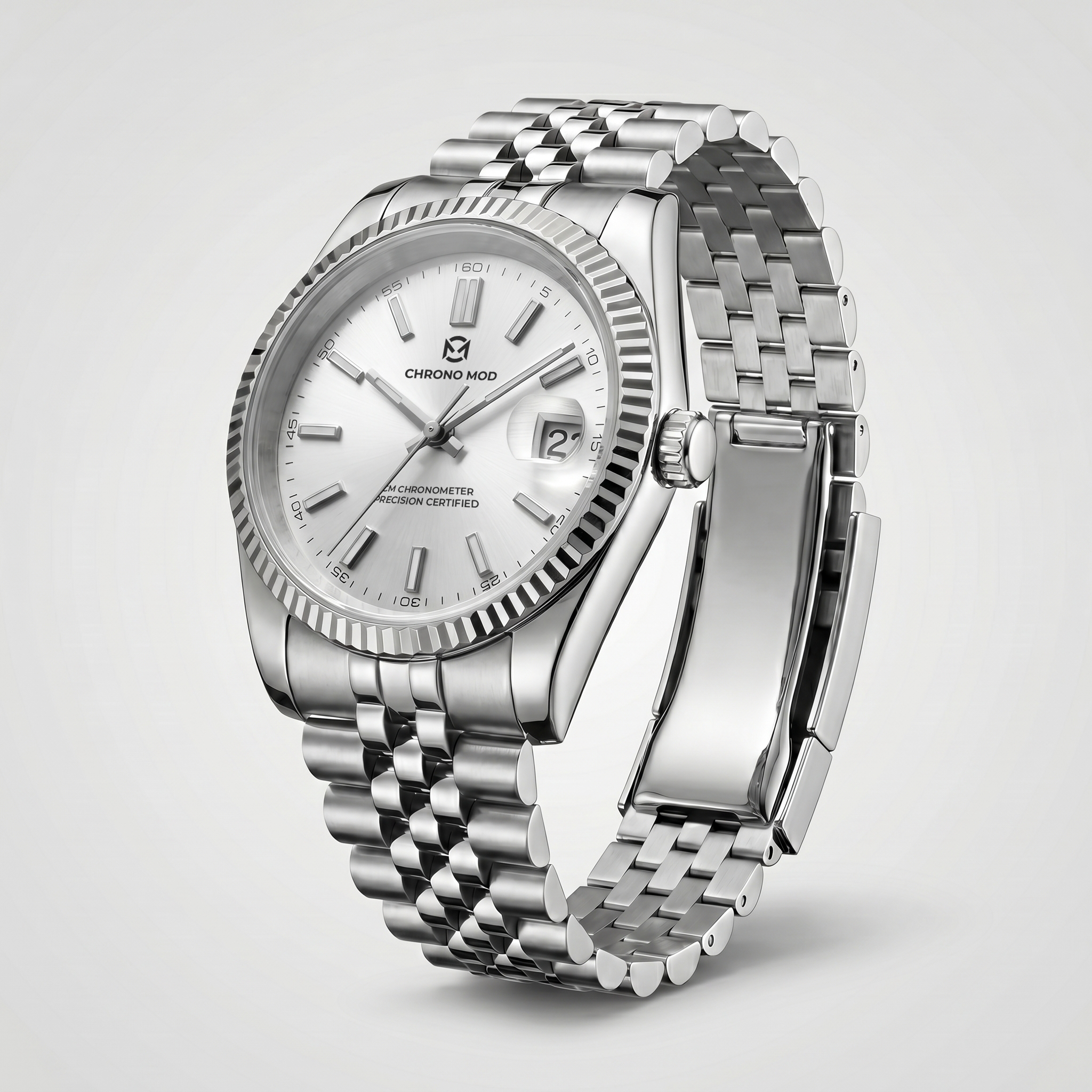 Classic Date – White Sunburst Dial