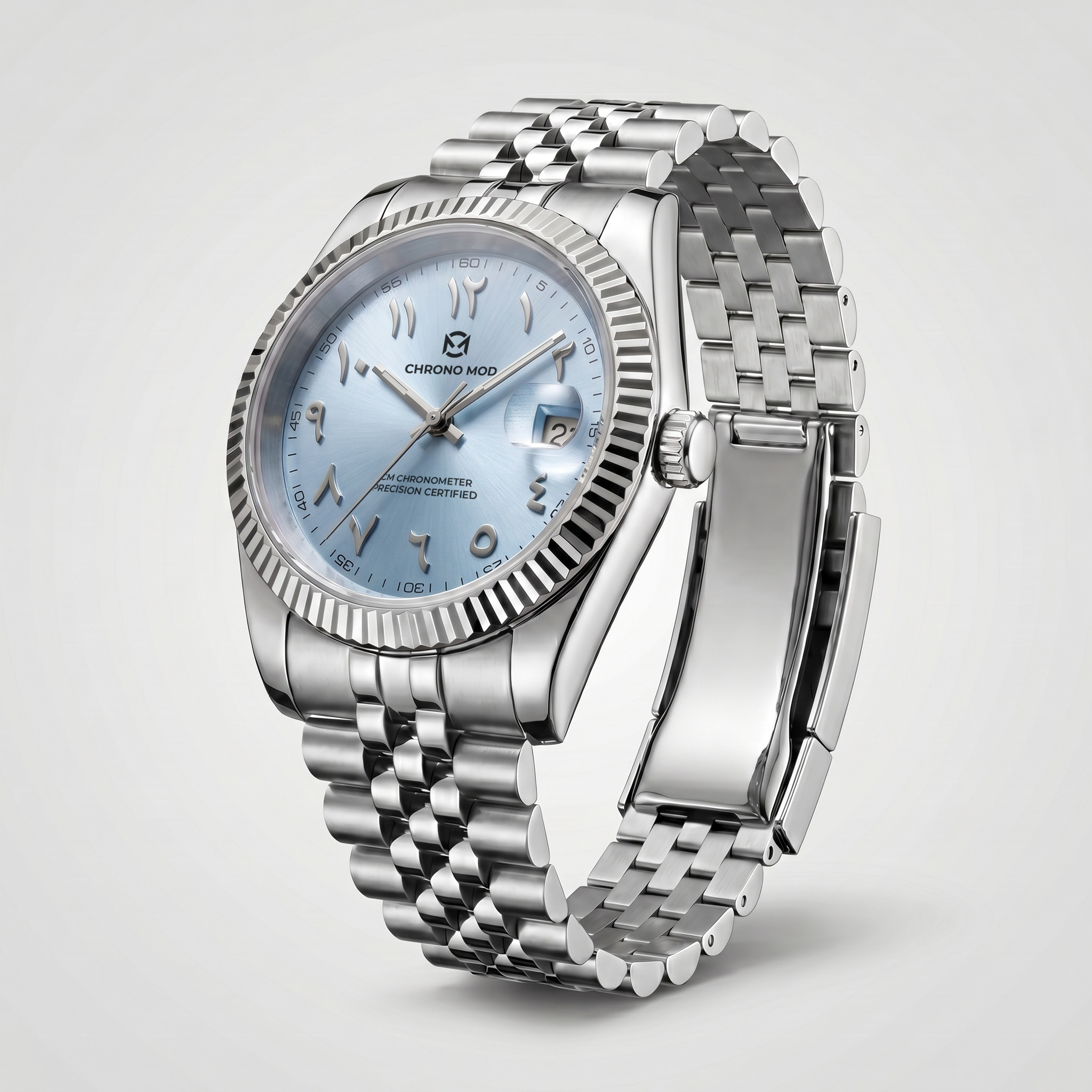 Classic Date – Light Blue Arabic Dial Chronometer