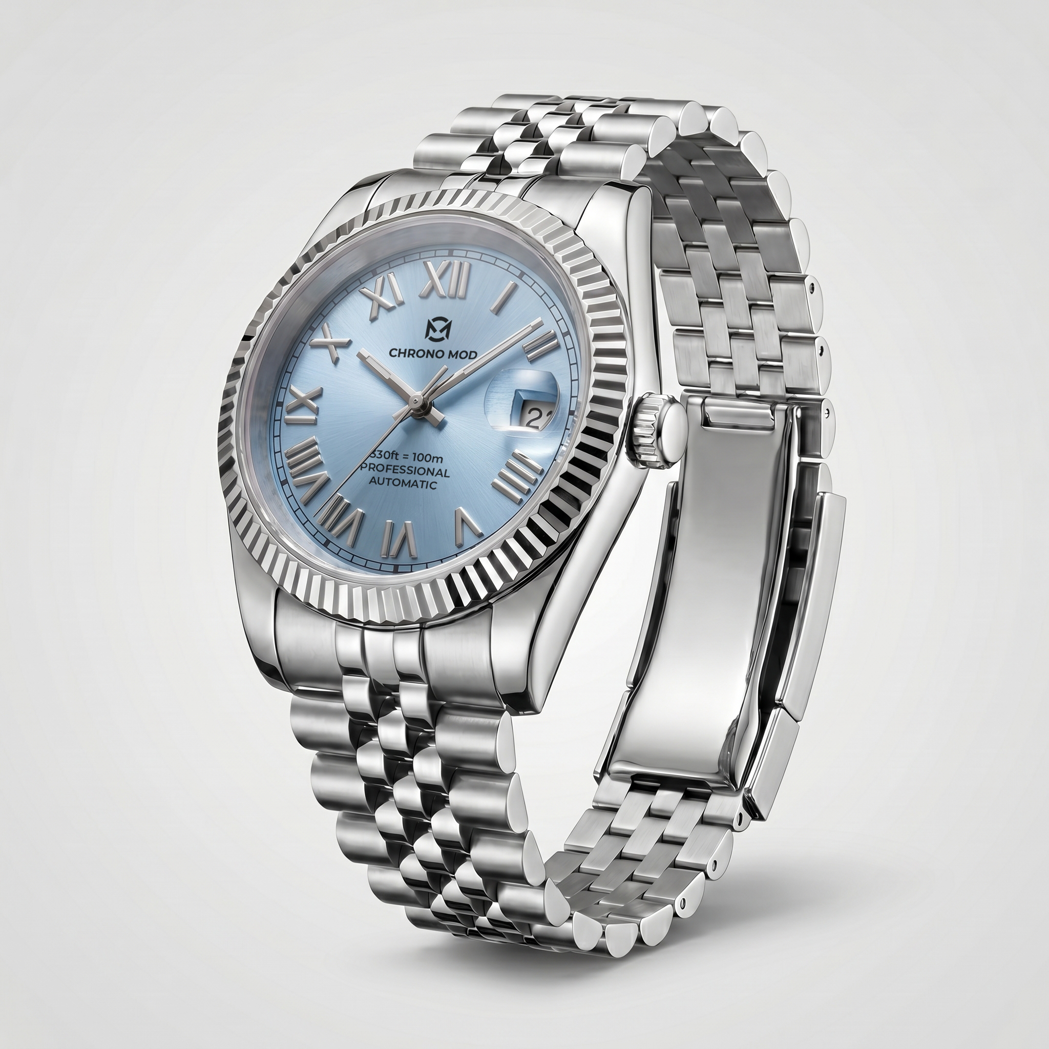 Classic Date – Light Blue Roman Dial