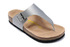 Birkenstock Gizeh Thong Sandal Silver Metallic / Textured