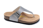 Birkenstock Gizeh Thong Sandal Silver Metallic / Textured
