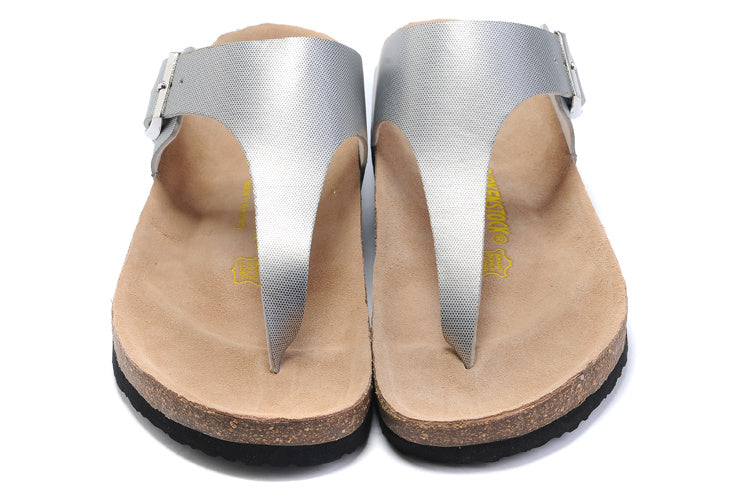Birkenstock Gizeh Thong Sandal Silver Metallic / Textured
