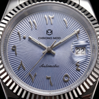 Classic Date – Sky Blue Arabic Dial