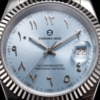 Classic Date – Light Blue Arabic Dial Chronometer
