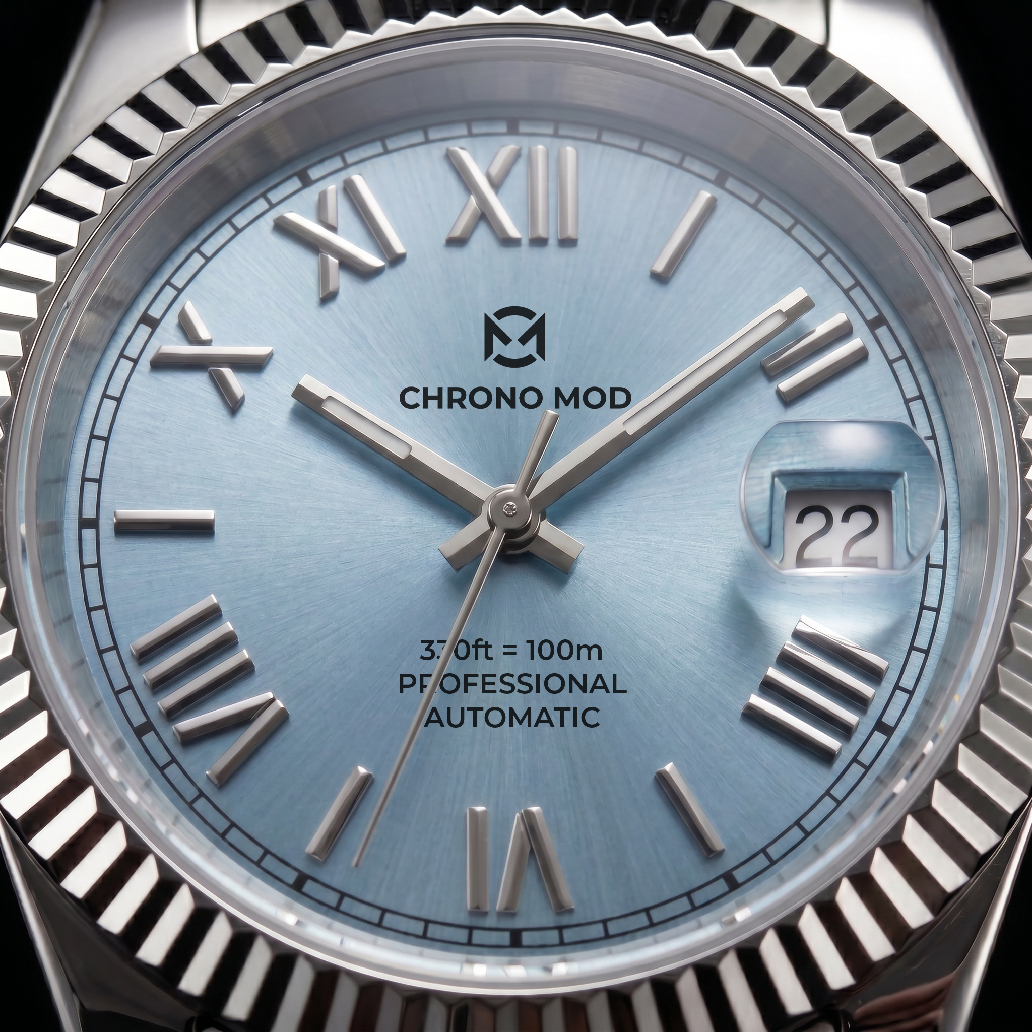Classic Date – Light Blue Roman Dial