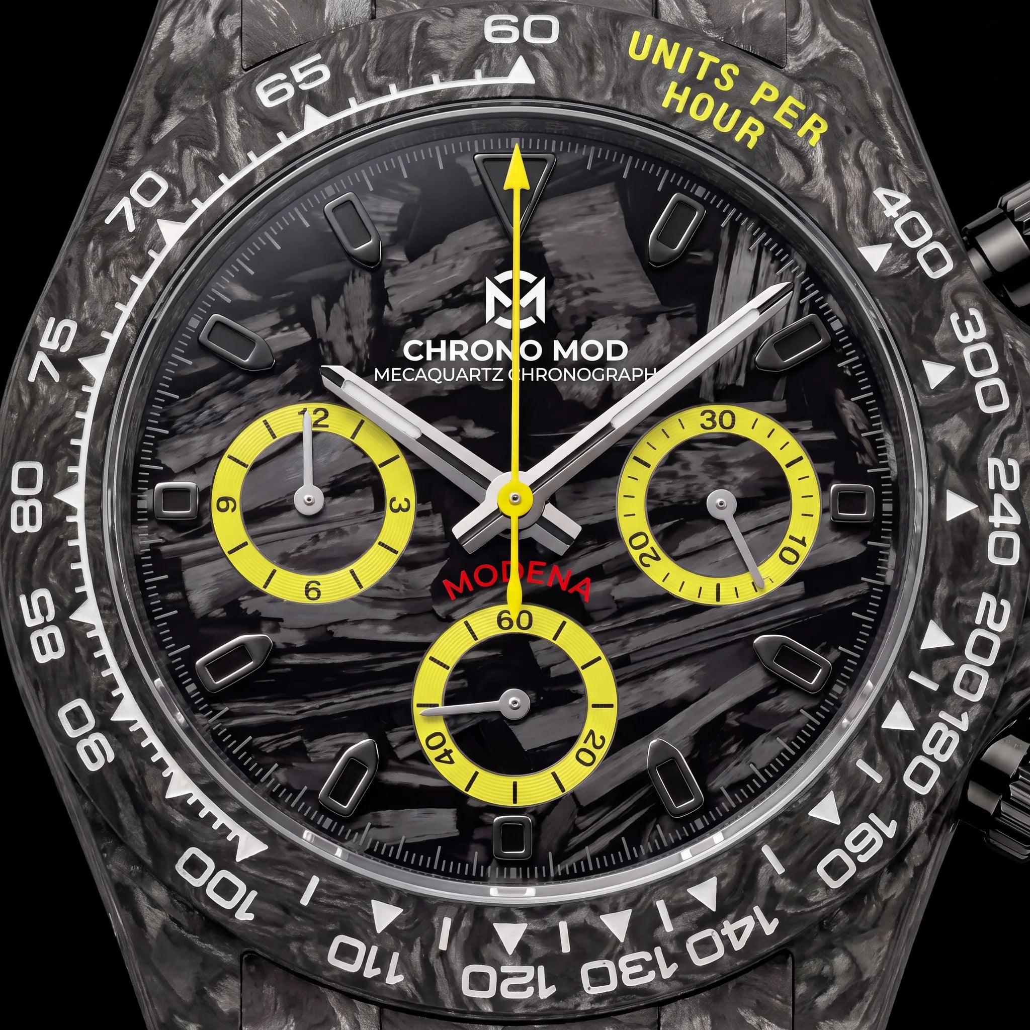 Modena – Carbon Yellow Chronograph