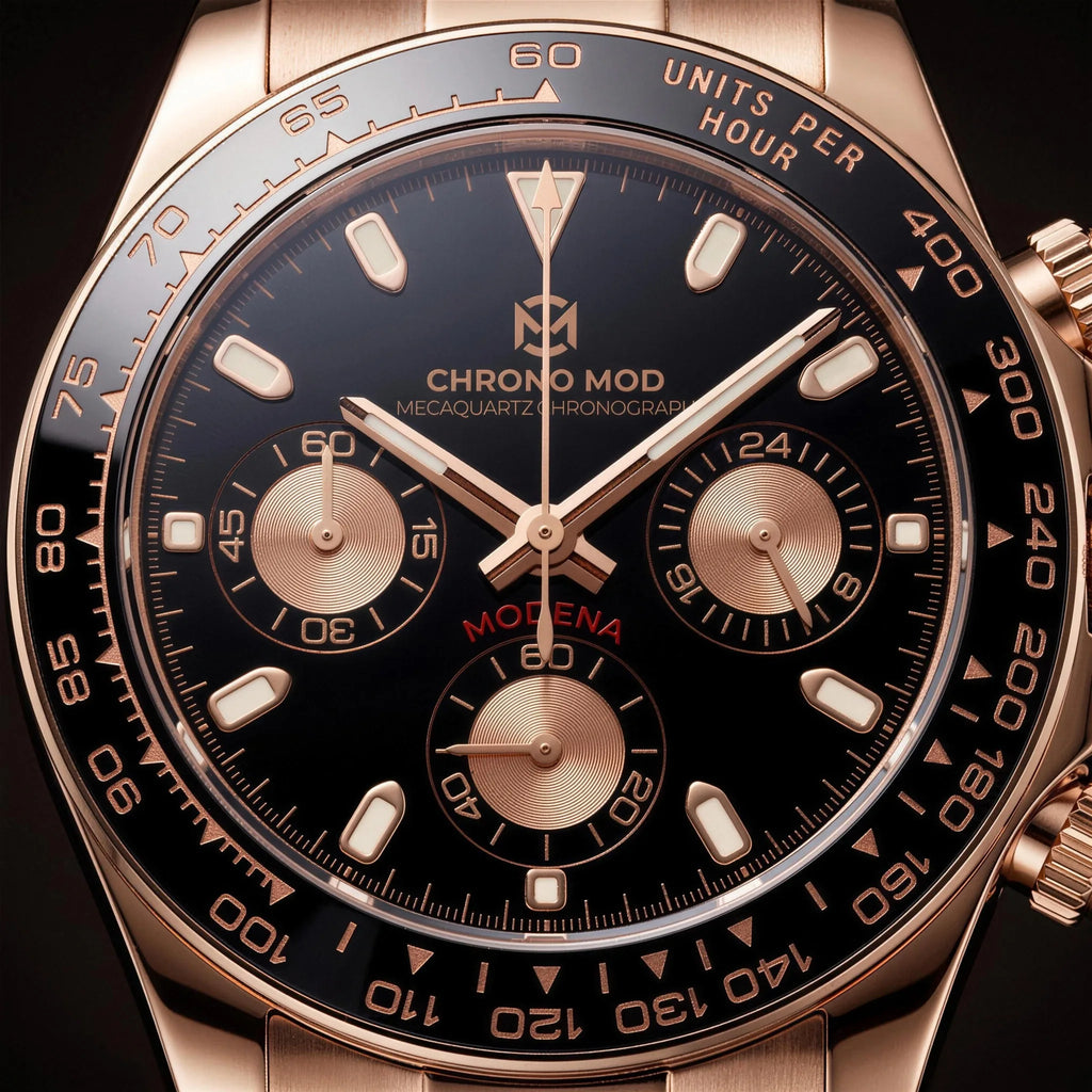 Modena – Rose Gold  Black