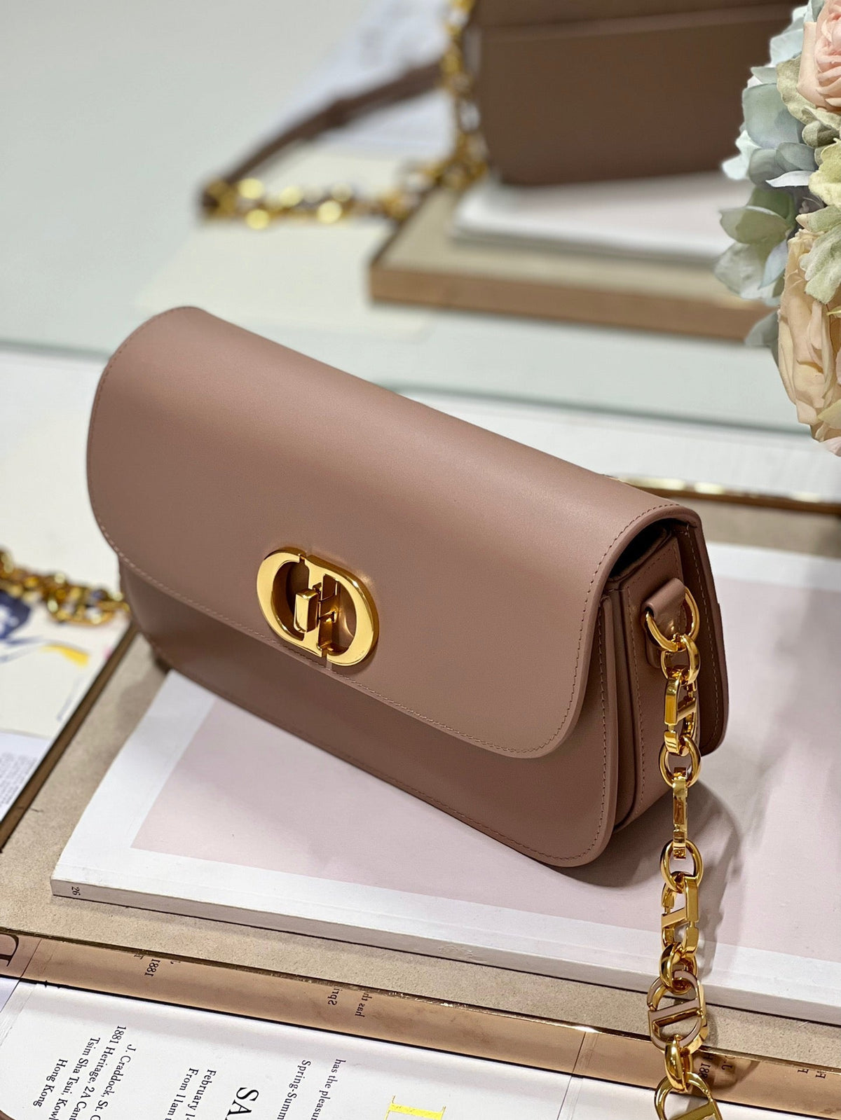 CD Montaigne Avenue Bag Pink Calfskin 336845