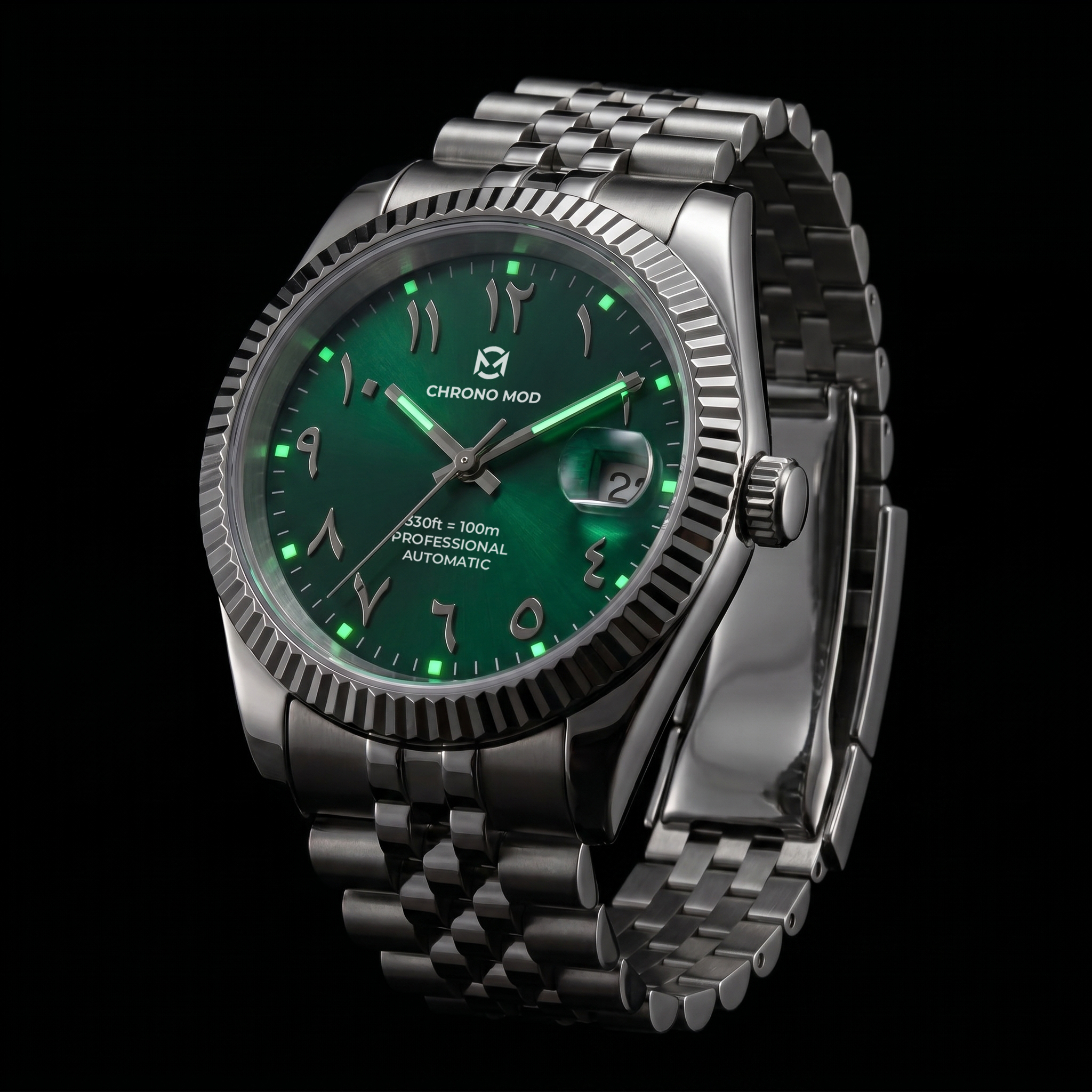 Classic Date – Green Arabic Dial Professional