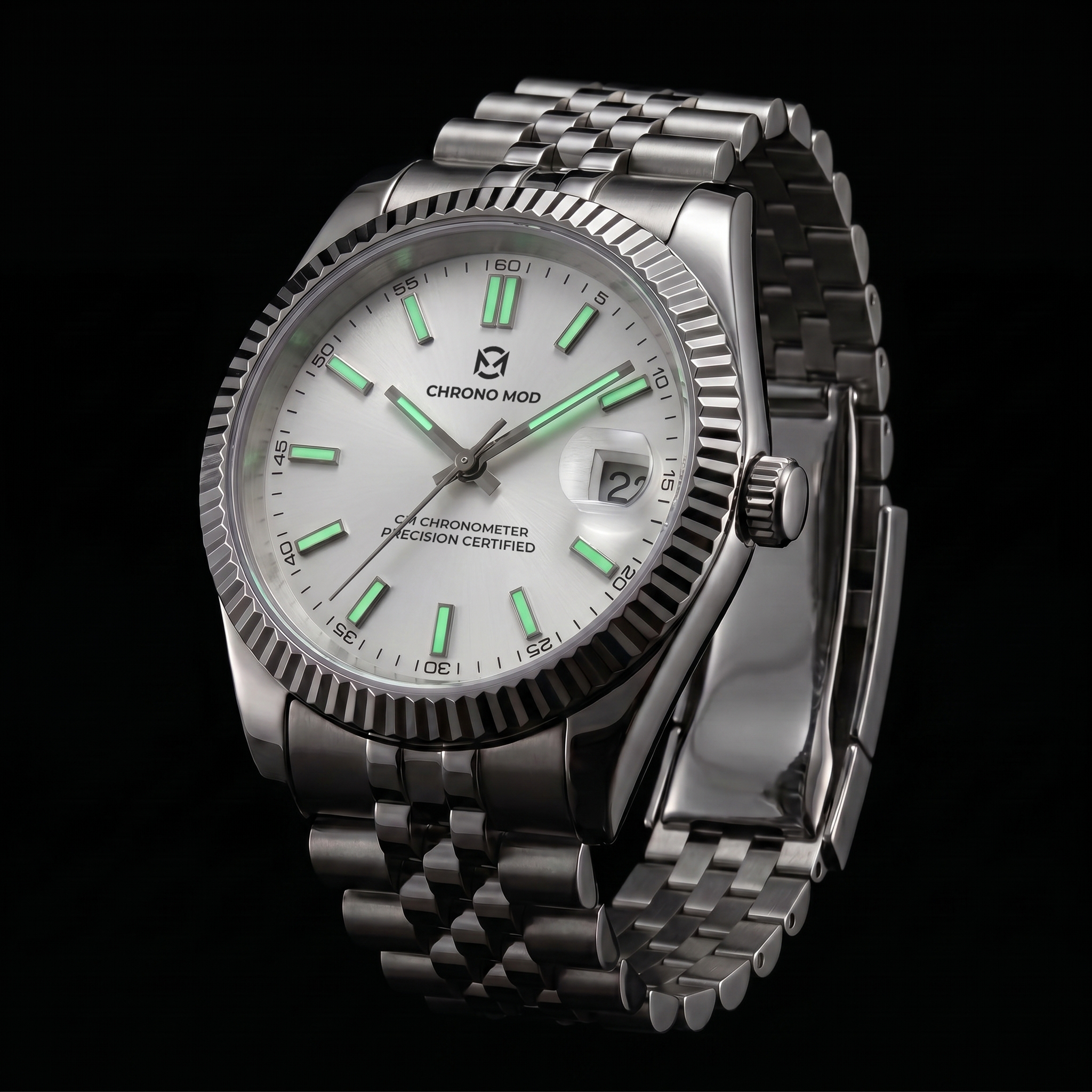 Classic Date – White Sunburst Dial