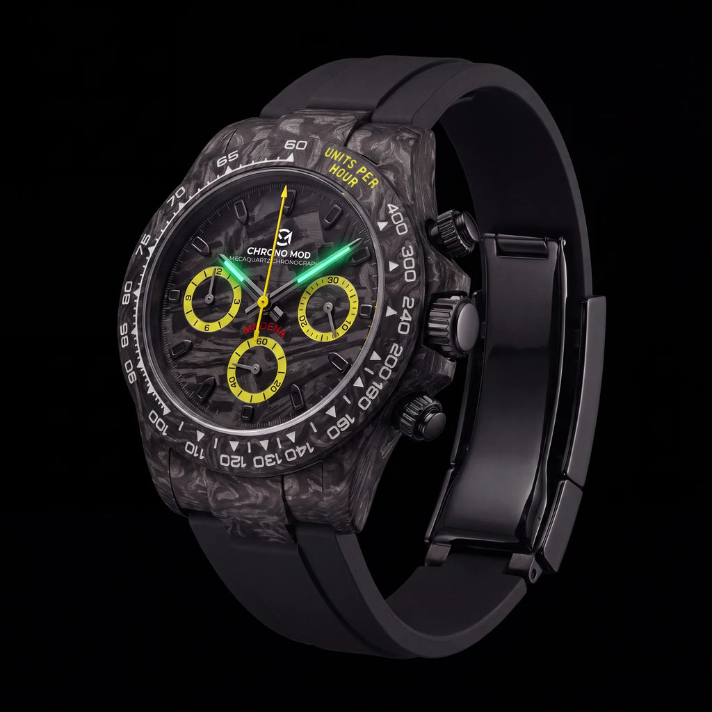 Modena – Carbon Yellow Chronograph