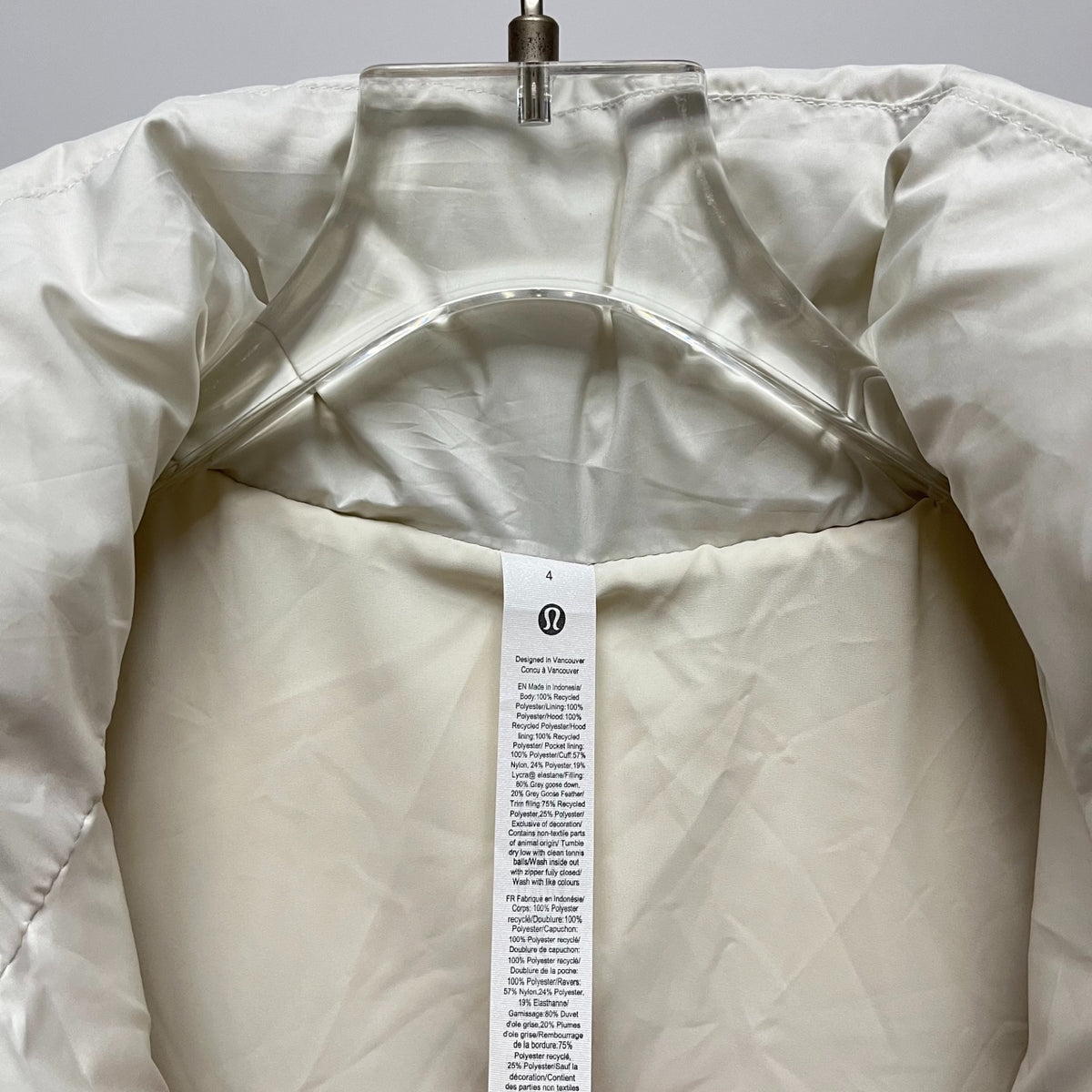 lululemon Women's Wunder Puff Water-Repellent Cropped Down Vest in White