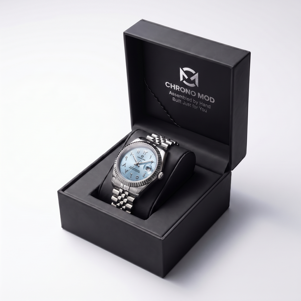 Classic Date – Light Blue Arabic Dial Chronometer