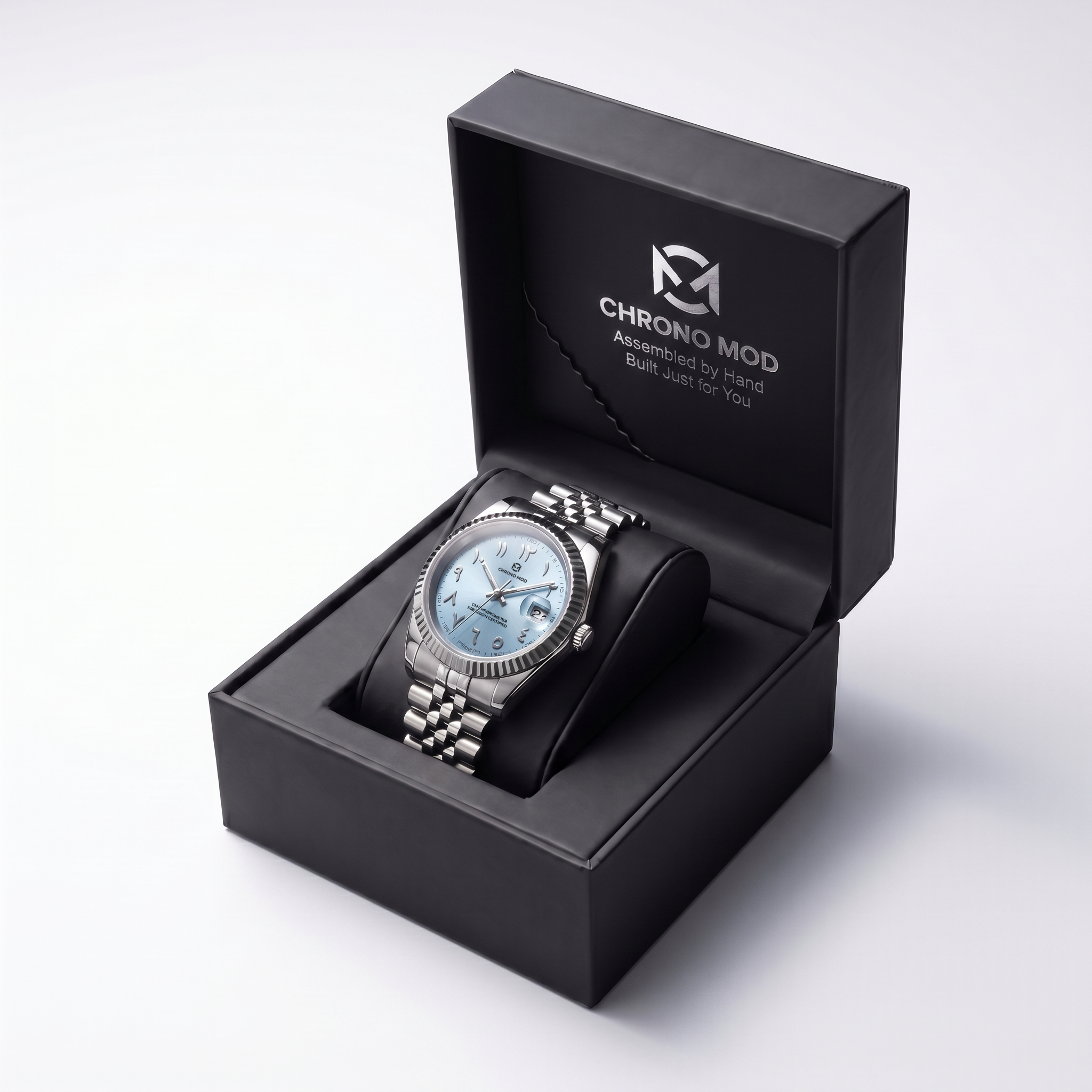 Classic Date – Light Blue Arabic Dial Chronometer