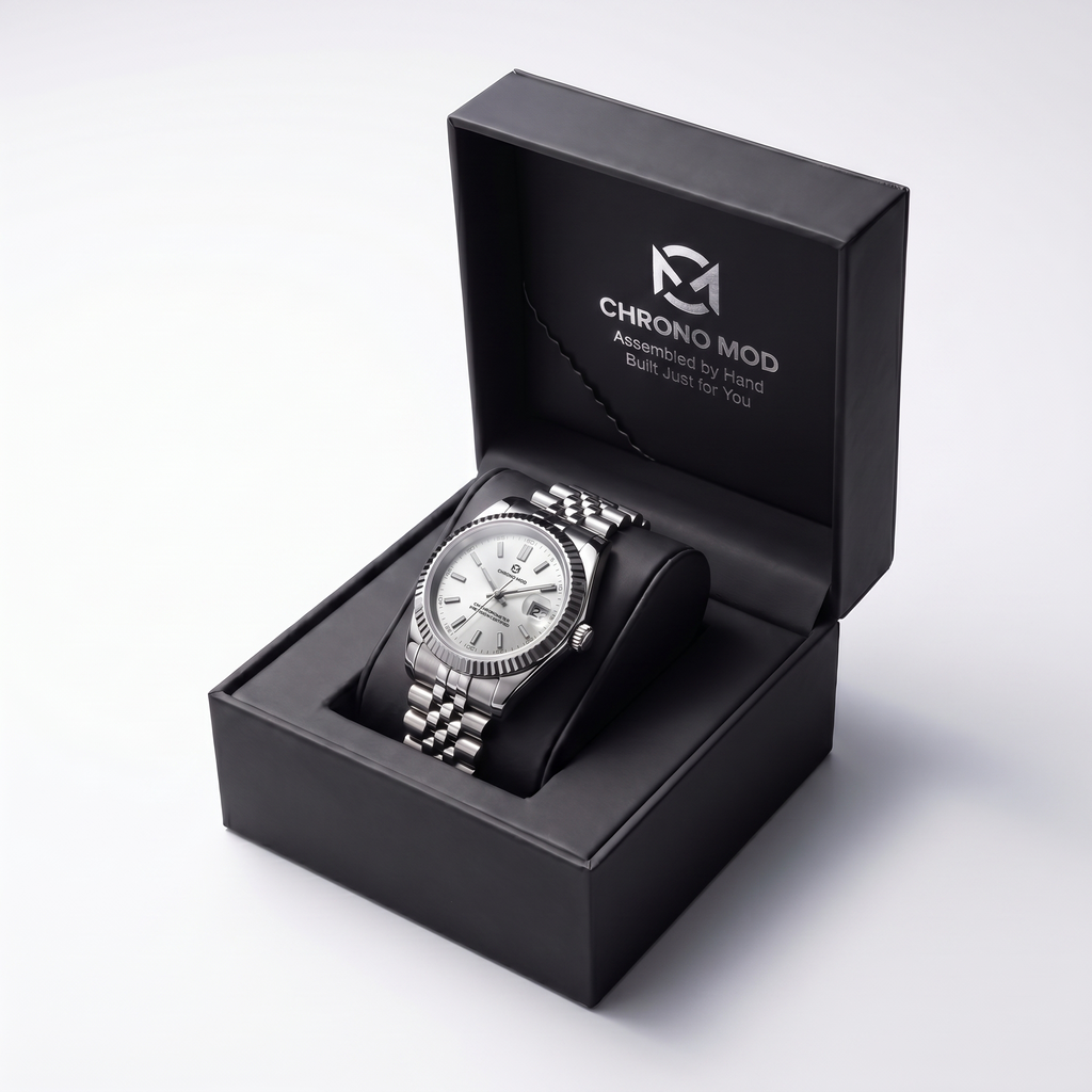 Classic Date – White Sunburst Dial