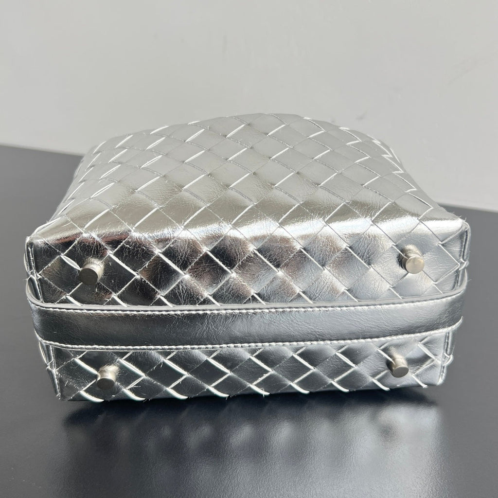 WALLACE 22 BAG SILVER METALIC CALFSKIN