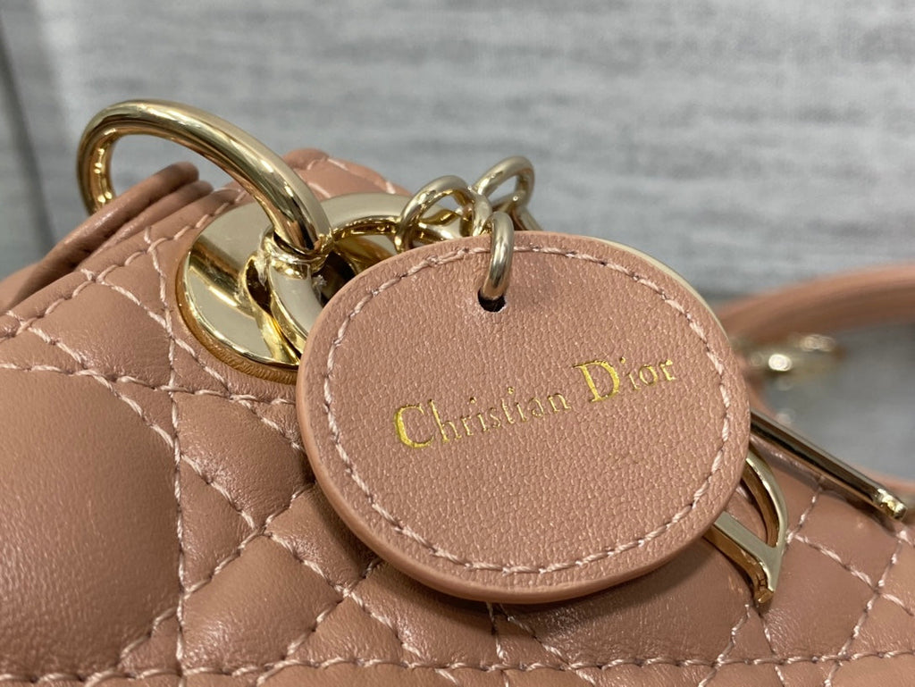micro lady 12 pinkish brown lambskin ghw