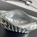 WALLACE 22 BAG SILVER METALIC CALFSKIN