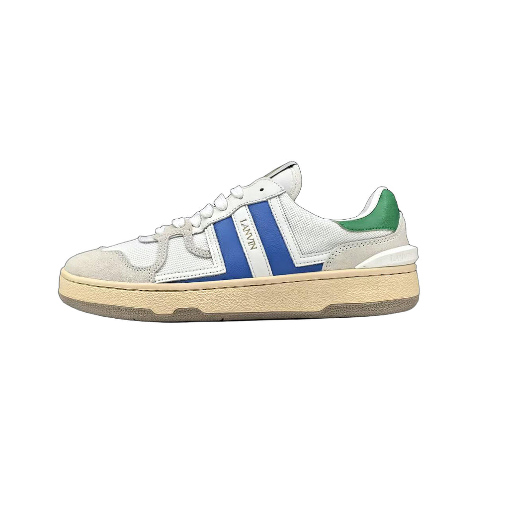 Lanvin Clay Low-Top Sneakers "White/Blue/Green"