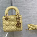 micro lady 12 yellow lambskin ghw