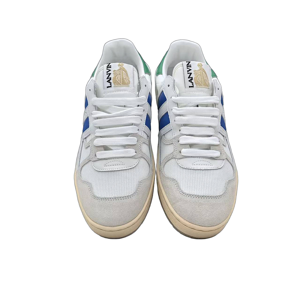Lanvin Clay Low-Top Sneakers "White/Blue/Green"