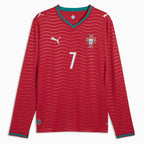 Puma 2026 Portugal Men's Stadium Home Ronaldo #7 Long-Sleeve Soccer Jersey