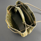 bv medium andiamo 32 khaki green lambskin