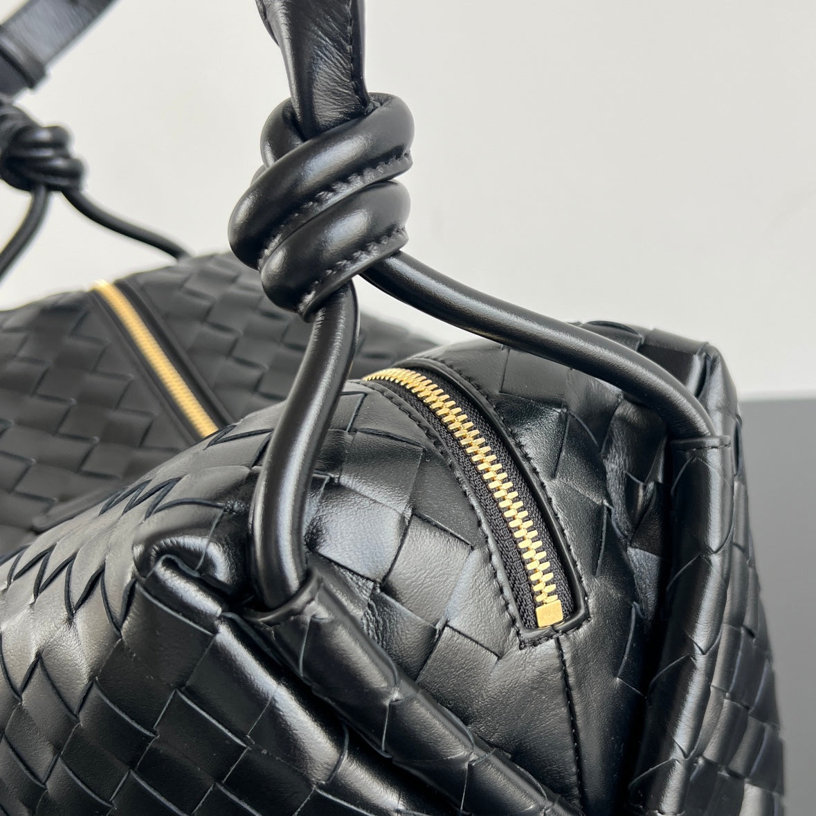 BV Loop Weekender 38cm Black Calfskin