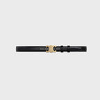 Medium Triomphe Belt 25mm Black Calfskin Ghw