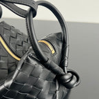 BV Loop Top Handle 19cm Black Lambskin