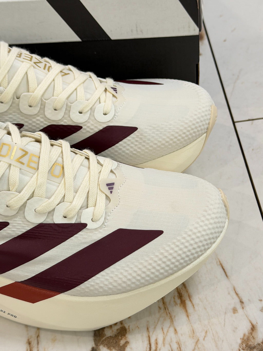 adidas Adizero Evo SL Woven "Off White / Maroon"