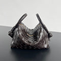 BV Loop Top Handle 19cm Chocolate Lambskin