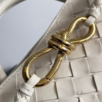 BV Small Andiamo 25 In Cream Lambskin Ghw 249677