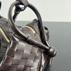 BV Loop Top Handle 19cm Chocolate Lambskin