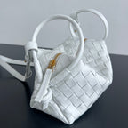 BV Loop Top Handle 19cm White Lambskin